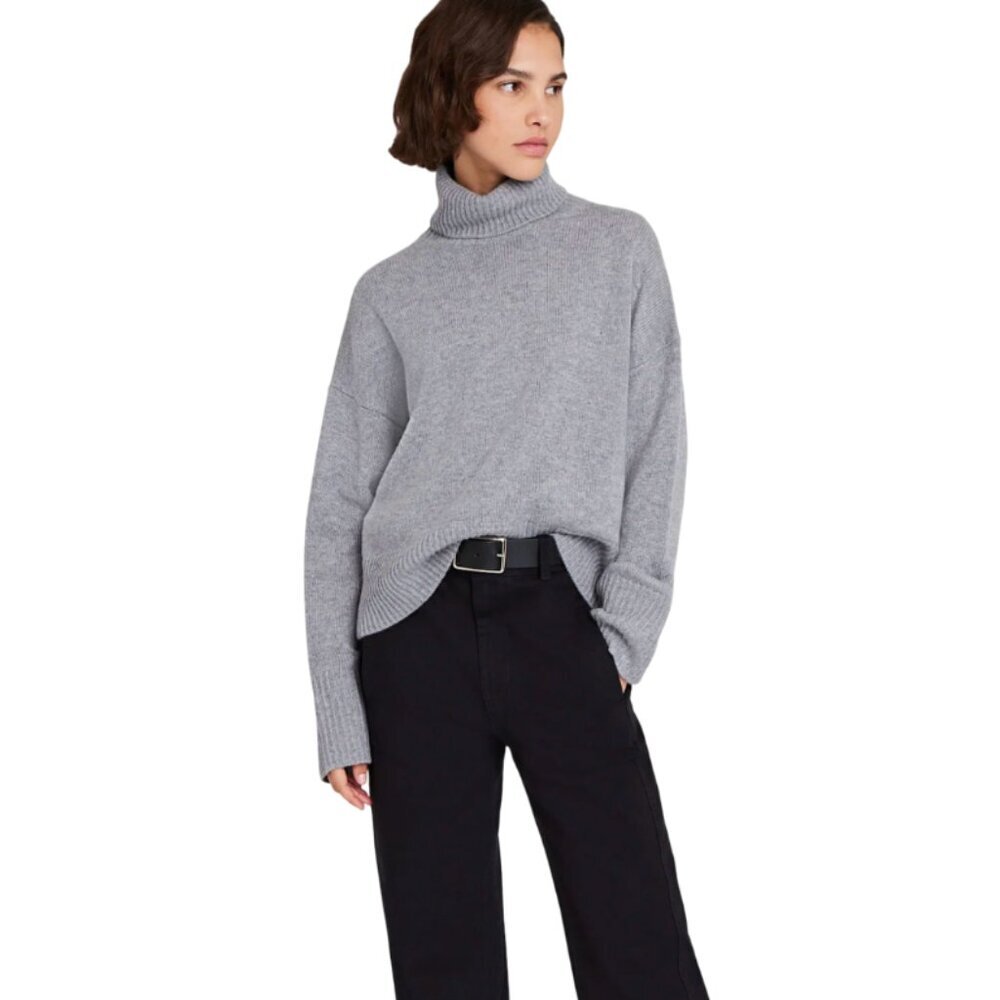 Club Monaco Cashmere Turtleneck Jumper Sweater Womens Medium Gray Pullover Knit